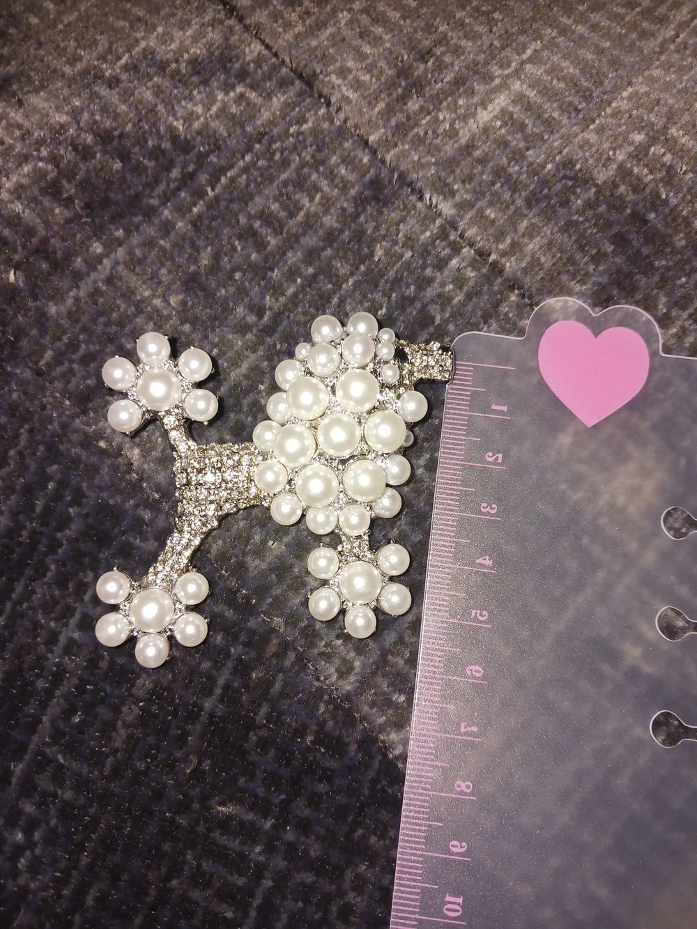 Pearl Cluster Poodle Brooch